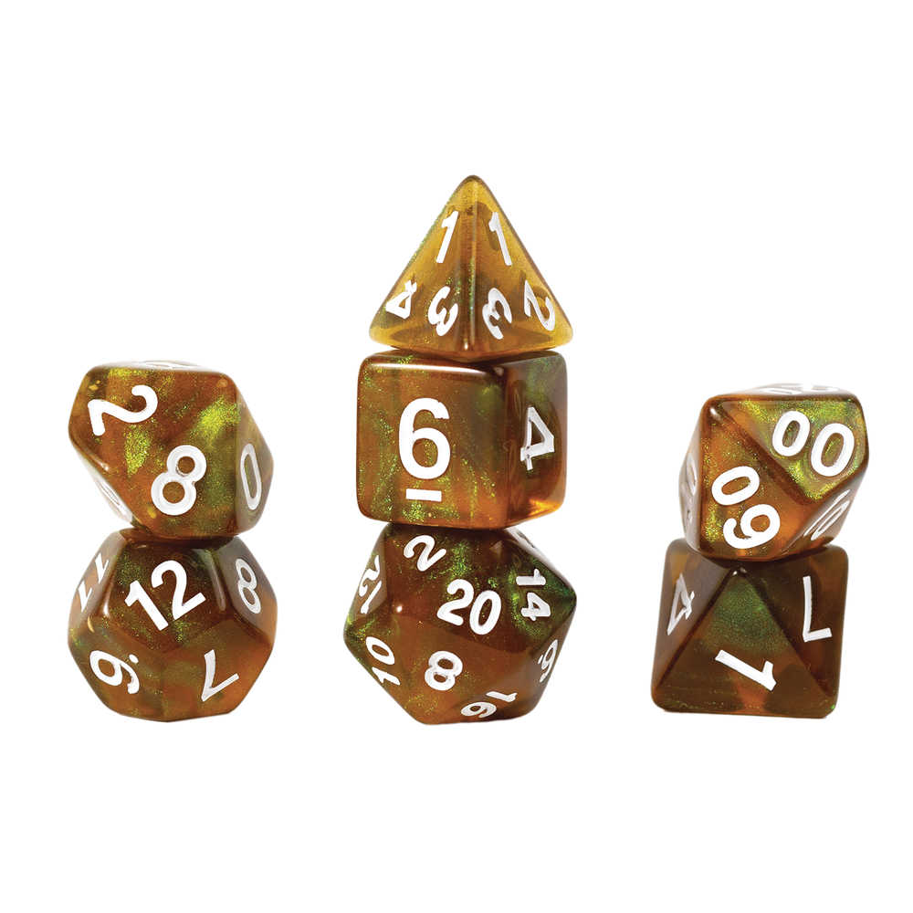Role Playing Game Dice Set 7 Treasure Series Peridot