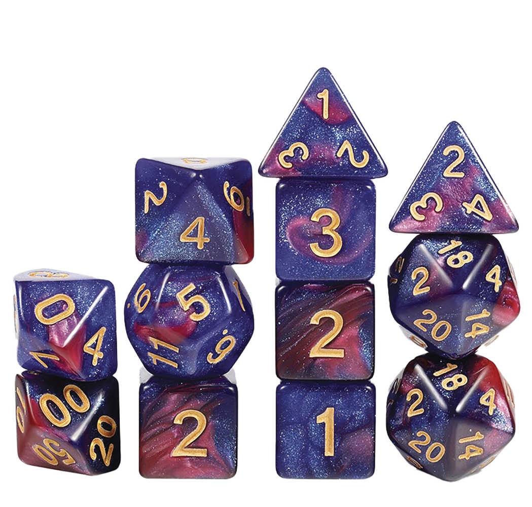 Acrylic Dice Cosmos 12 Pc Set
