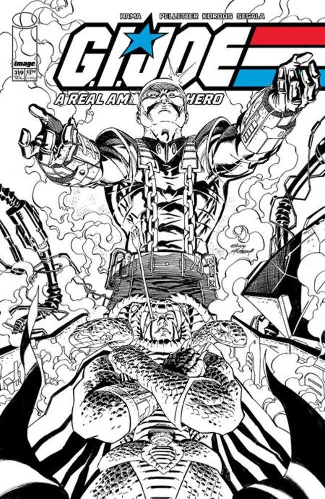 G.I. Joe A Real American Hero #319 Cover B Andy Kubert Black & White Variant