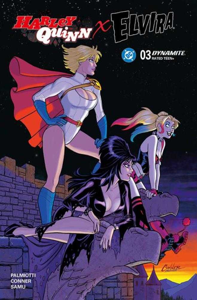 Harley Quinn X Elvira #3 Cover G 1 in 10 Amanda Conner Night Original Variant