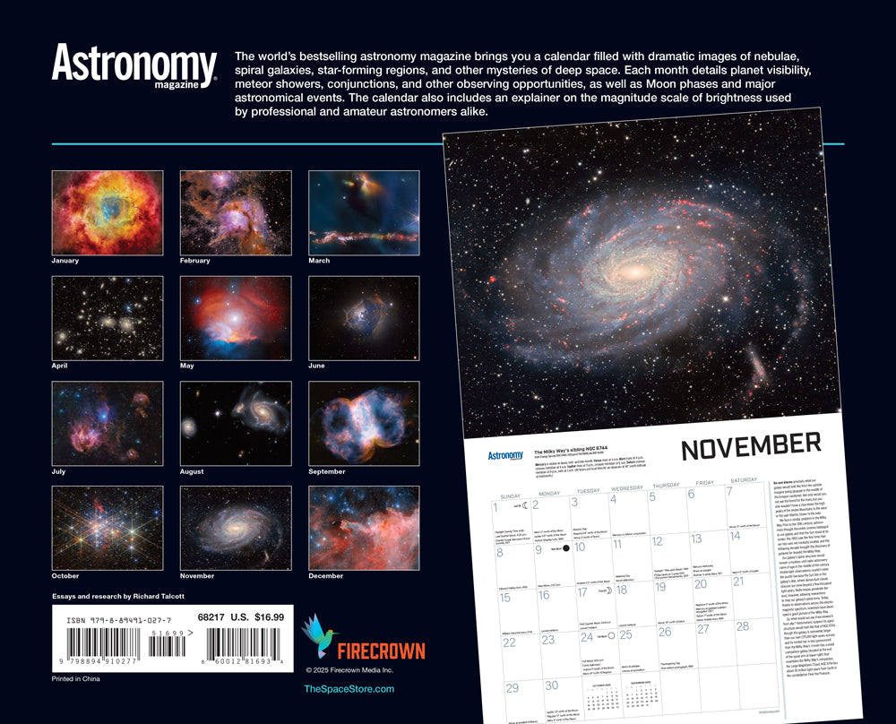 Deep Space Mysteries 2026 Calendar