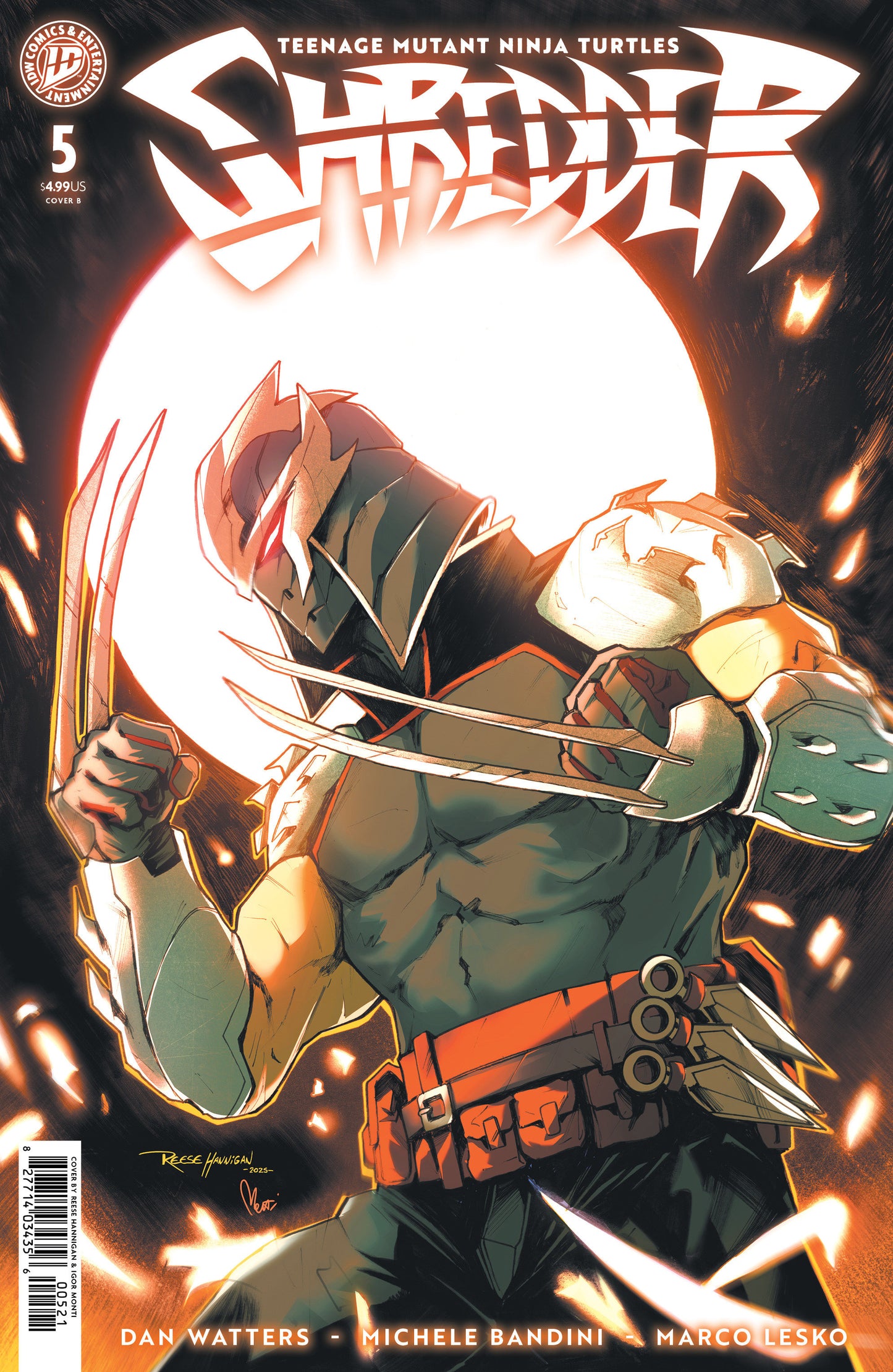 Teenage Mutant Ninja Turtles: Shredder #5 Variant B (Hannigan)