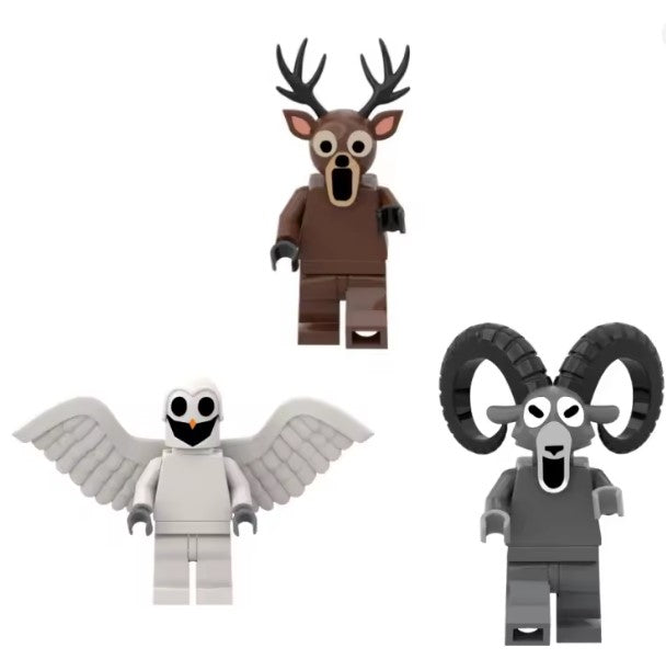 99 Nights in the Forest Custom Minifigure Set (3-Pack) – Deer, Owl & Goat Spirits