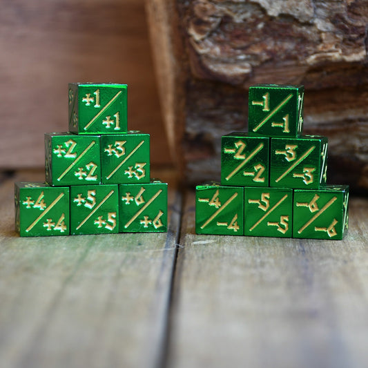 '-1/-1 Counter Dice- Green, 6ct.