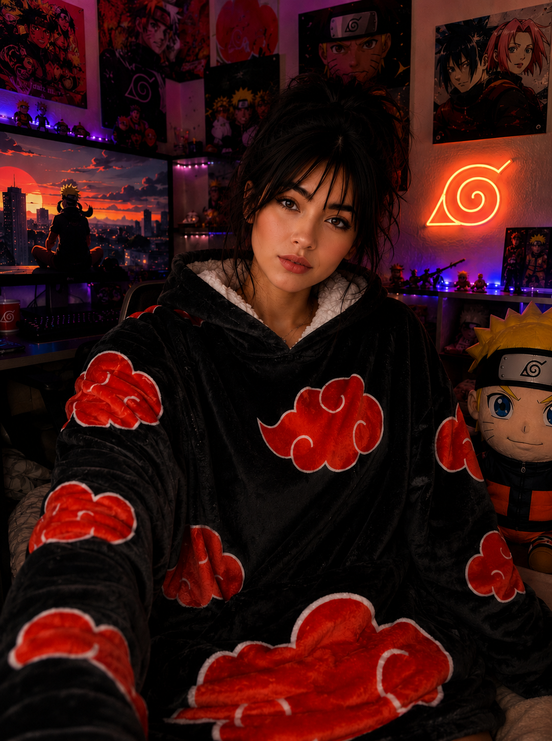 naruto Akatsuki Blanket Hoodie