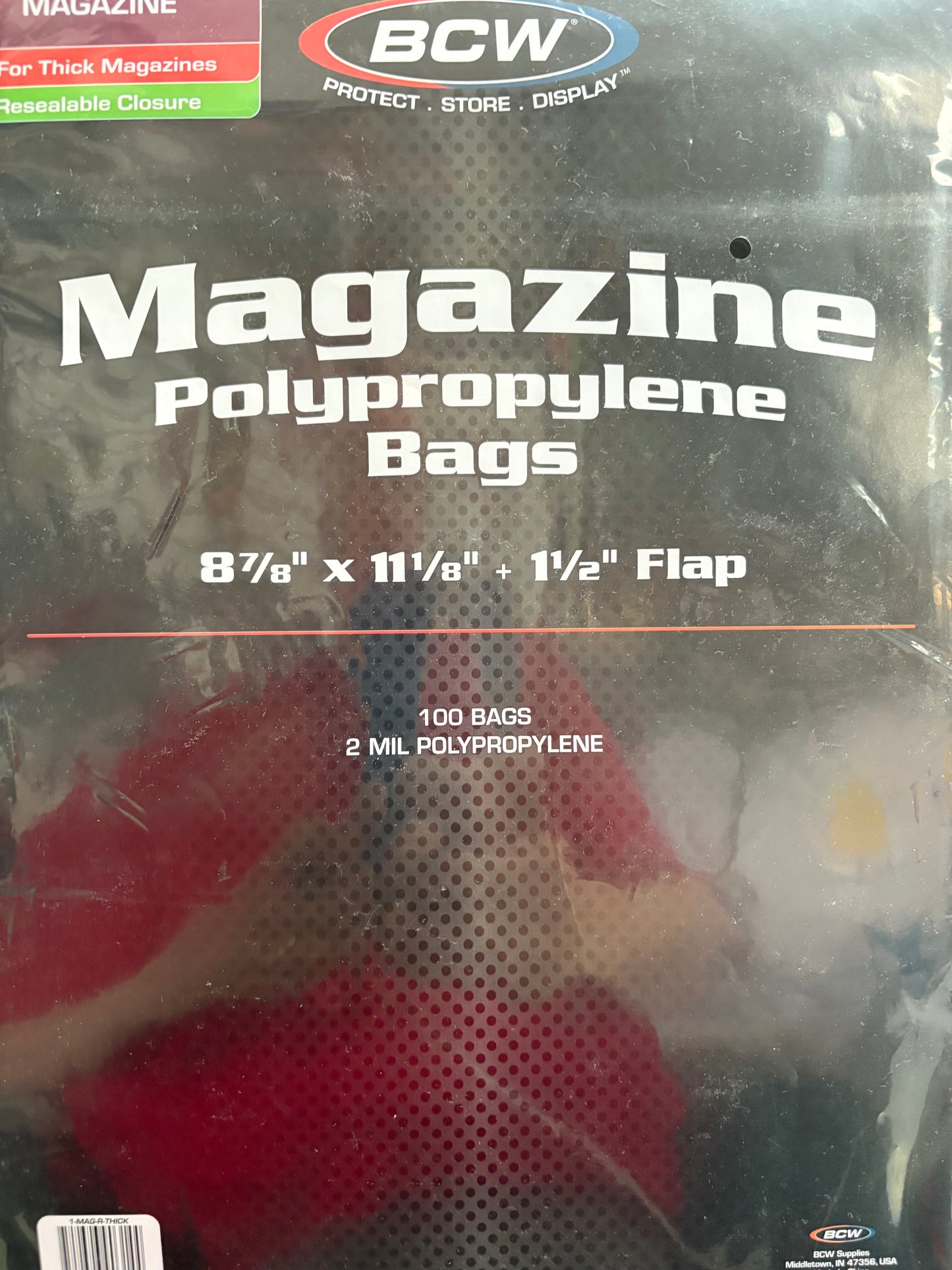 Magazine bags 100 Thick Resealable