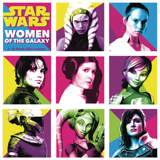 Star Wars Women Of Galaxy 16 Month 2022 Wall Calendar