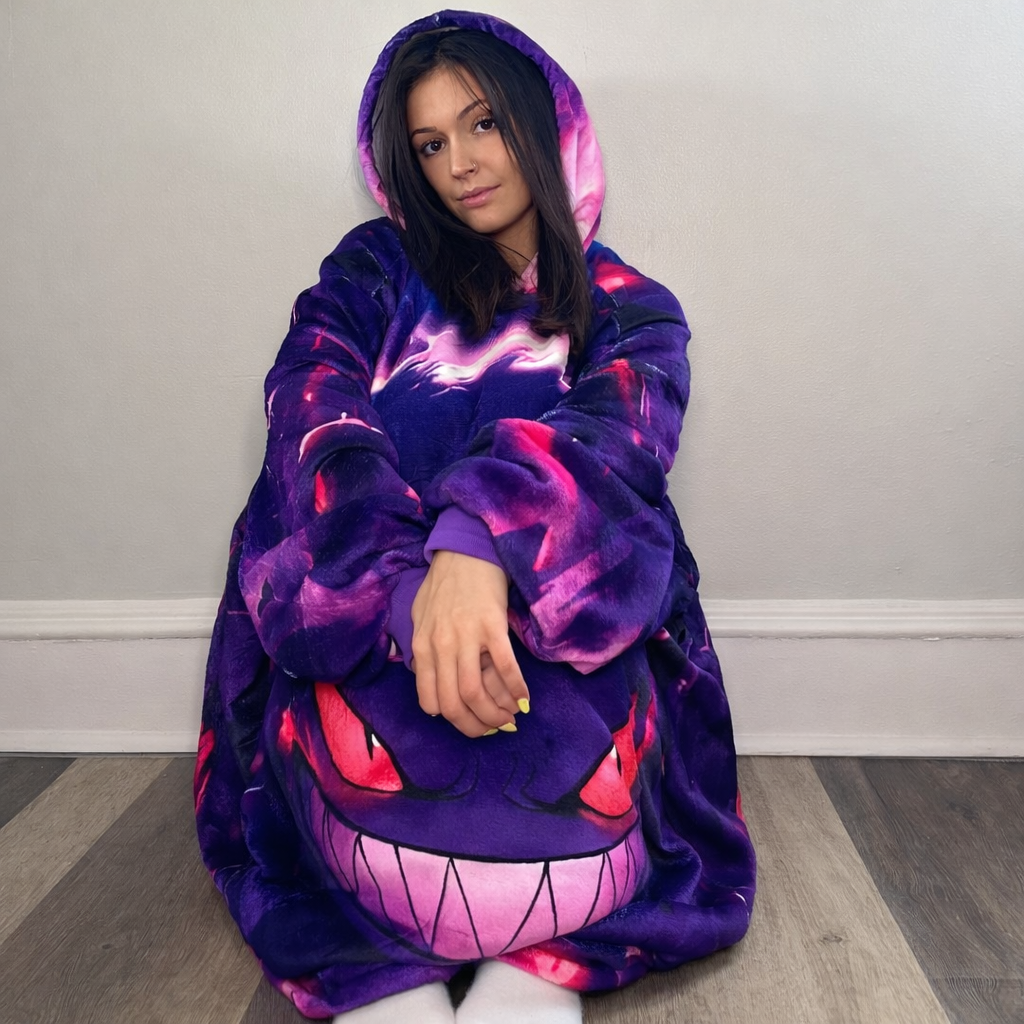Gengar Wearable Blanket Hoodie for Kids & Adults | OLM Toys