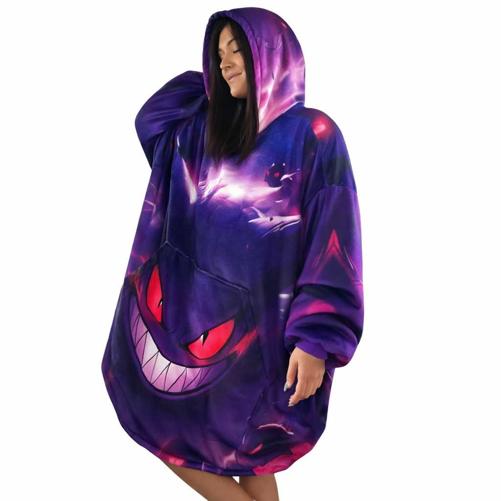 Gengar Wearable Blanket Hoodie for Kids & Adults | OLM Toys