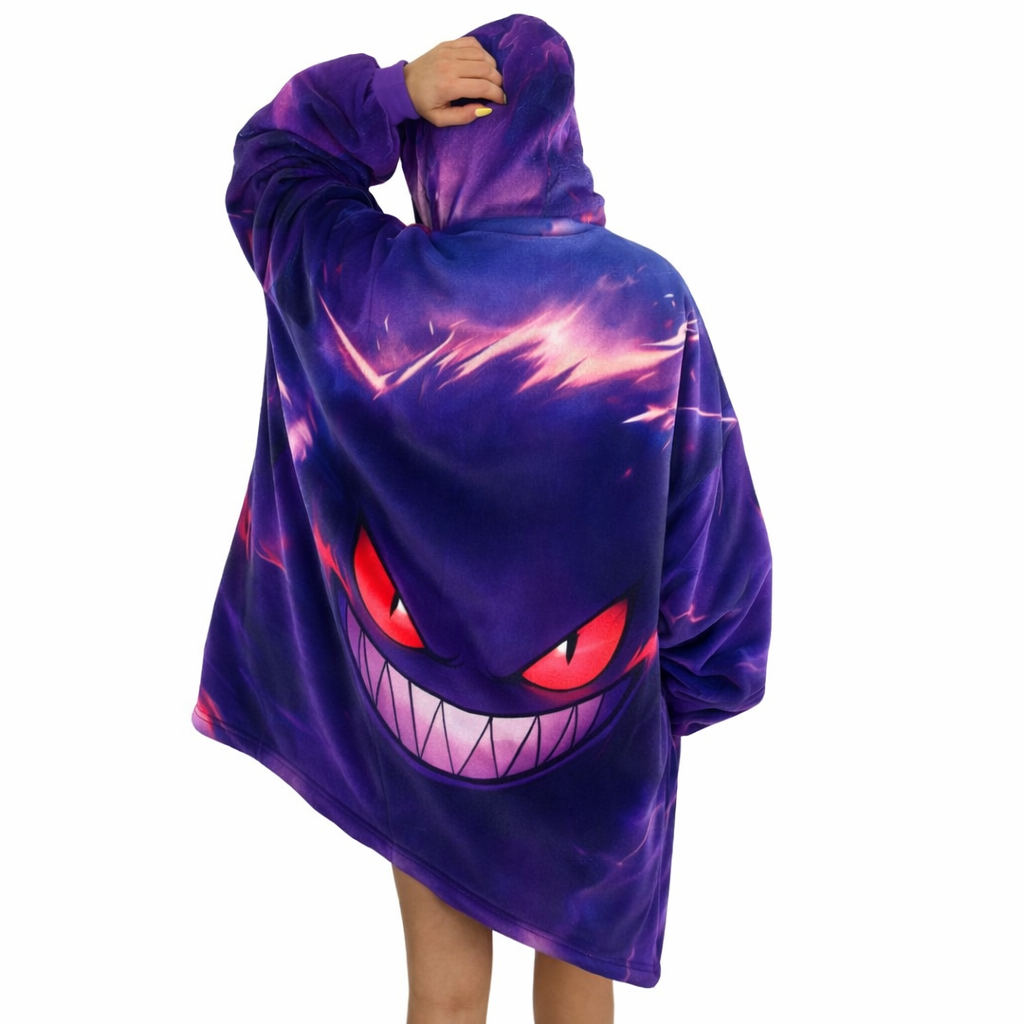 Gengar Wearable Blanket Hoodie for Kids & Adults | OLM Toys