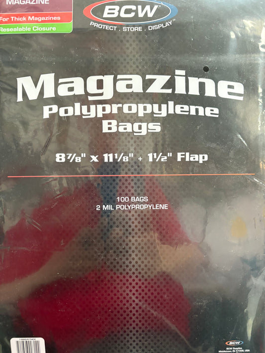 Magazine bags 100 Thick Resealable