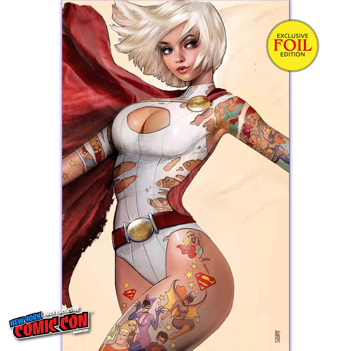 [FOIL] POWER GIRL #1 NATHAN SZERDY (616) EXCLUSIVE FOIL NYCC VIRGIN VAR (10/25/2023)