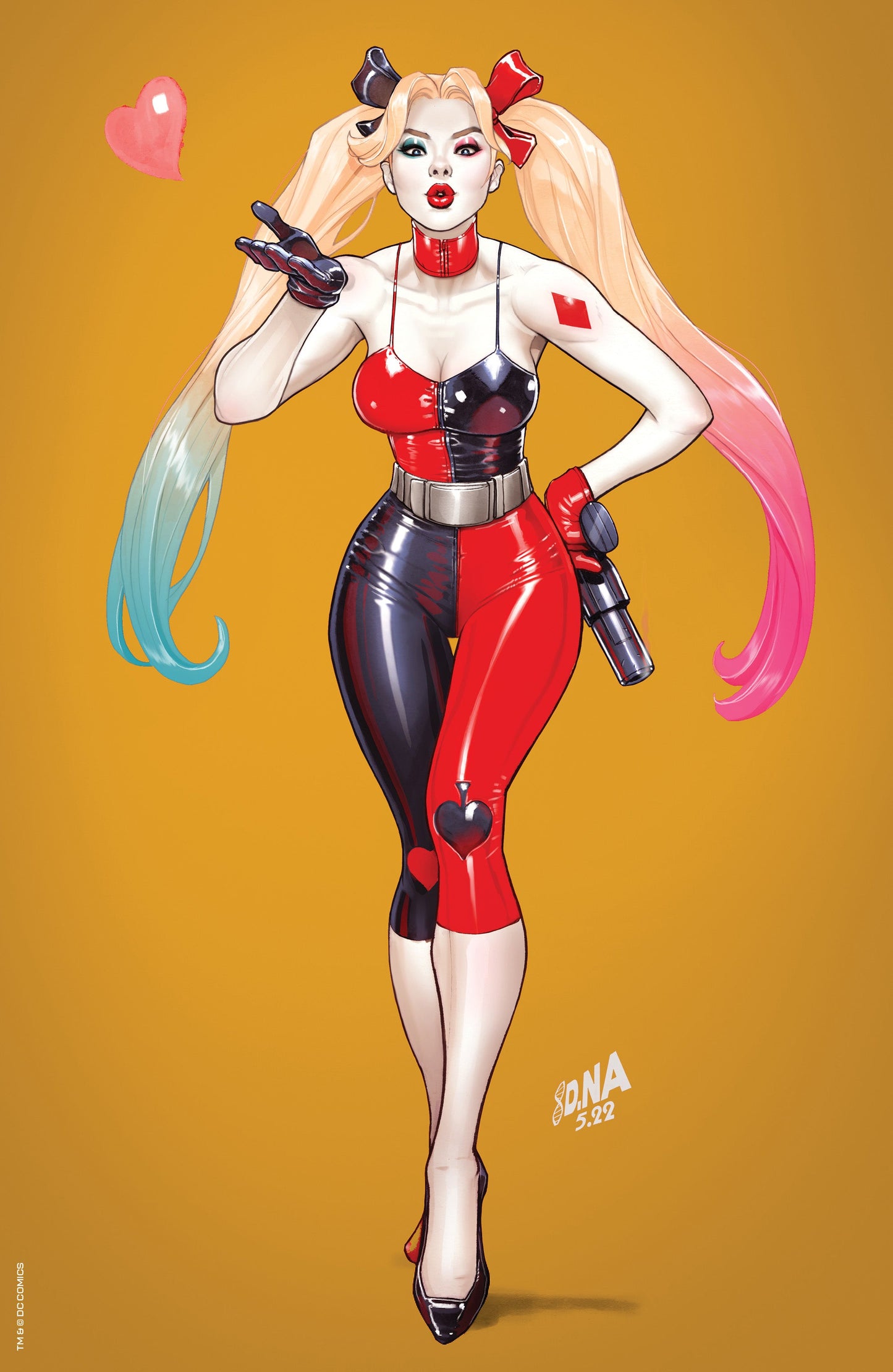 [FOIL] HARLEY QUINN #22 UNKNOWN COMICS DAVID NAKAYAMA GOLD FOIL VIRIGN NYCC 2022 COLOR BLEED VAR (09/28/2022)